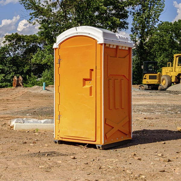 how often are the portable restrooms cleaned and serviced during a rental period in Golf Manor